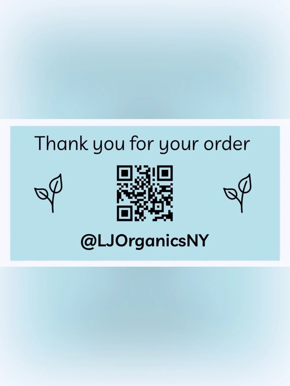 50 CUSTOM STICKERS - 2” x 1” - “THANK YOU FOR YOUR ORDER” - W/ CLOSET NAME & QR